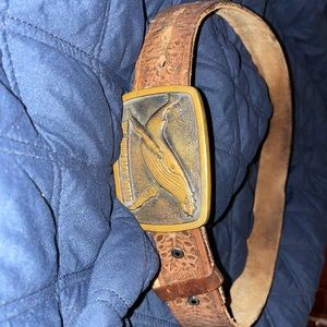 vintage general whale “the humpback whale” leather belt
